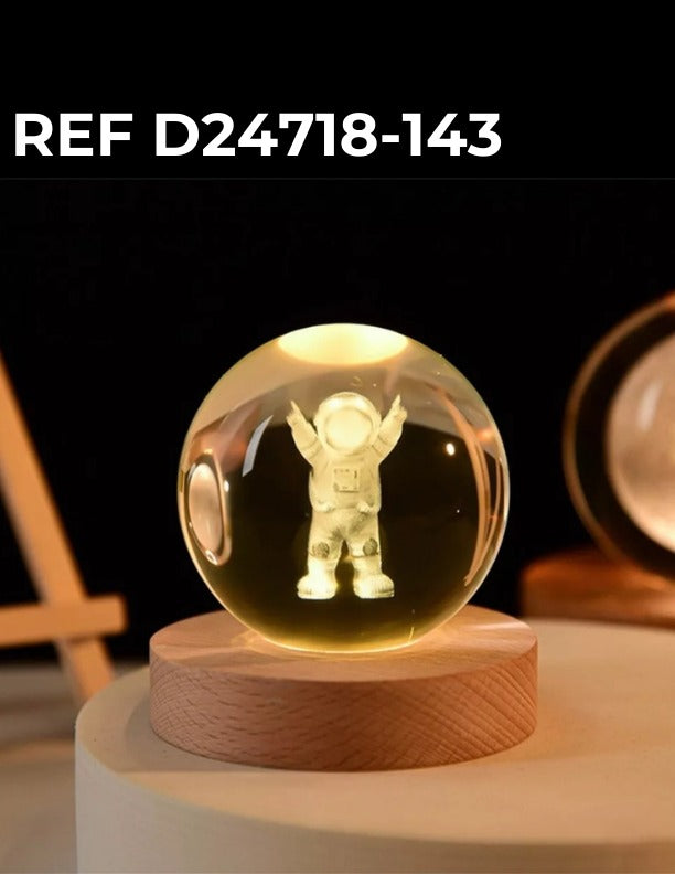 Esfera De Cristal Luz Led