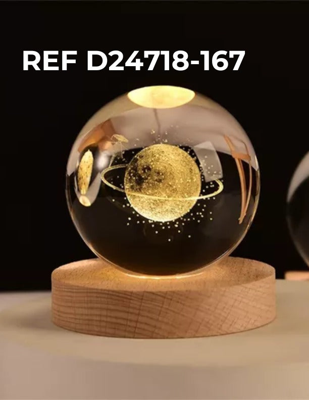 Esfera De Cristal Luz Led